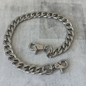 Clip-on Silver Color Replacement Metal Chain Handle Bag Strap /Accent 19in long